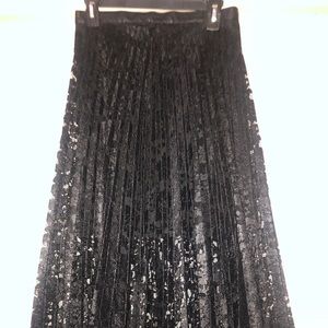 Free People Black Lace Skirt
